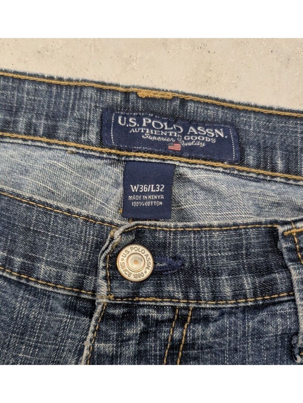 Vintage Y2K US Polo Assn Embroidered Carpenter Blue Jeans - Picture 5 of 9